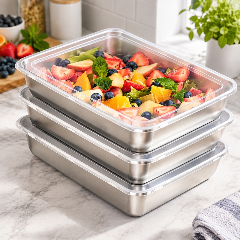 Kitchen Gadgets Organizer - Confezione tripla di contenitori per alimenti